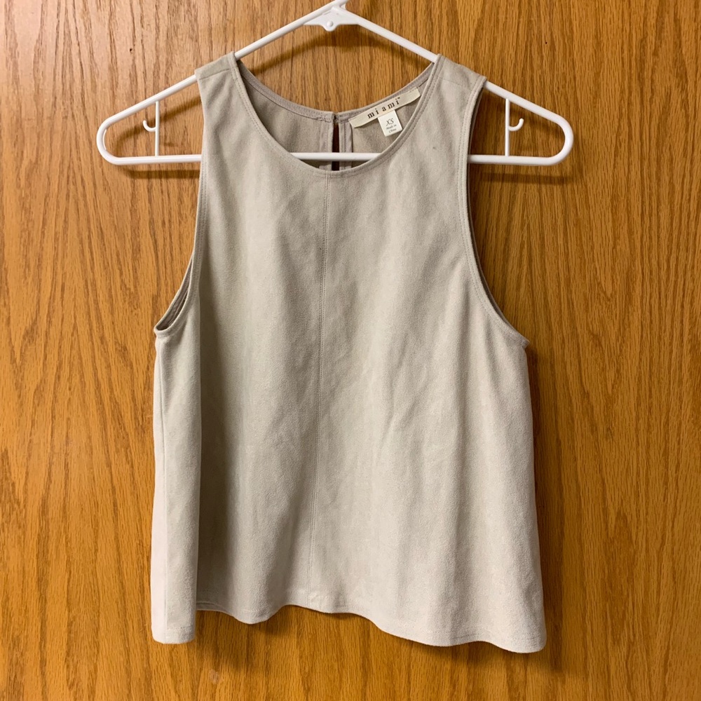Tan suede top